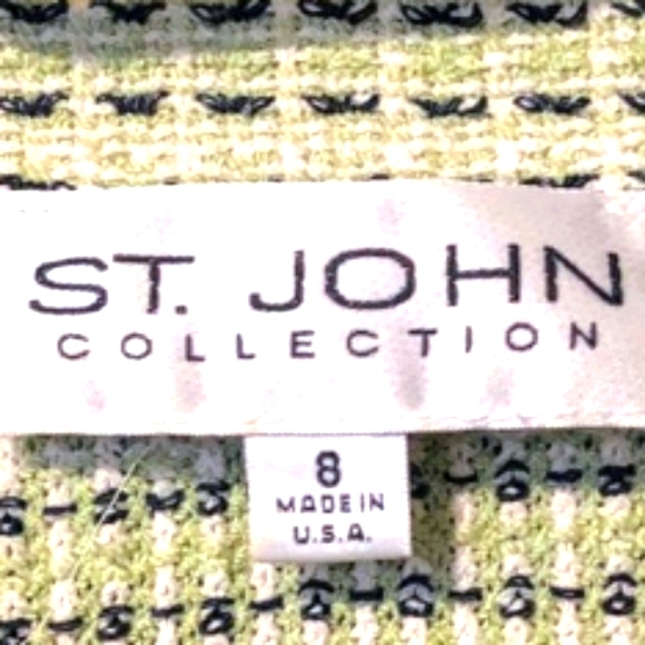 St John Knit 8 Elegant Cream and Black Women's Jacket - Picture 3 of 3